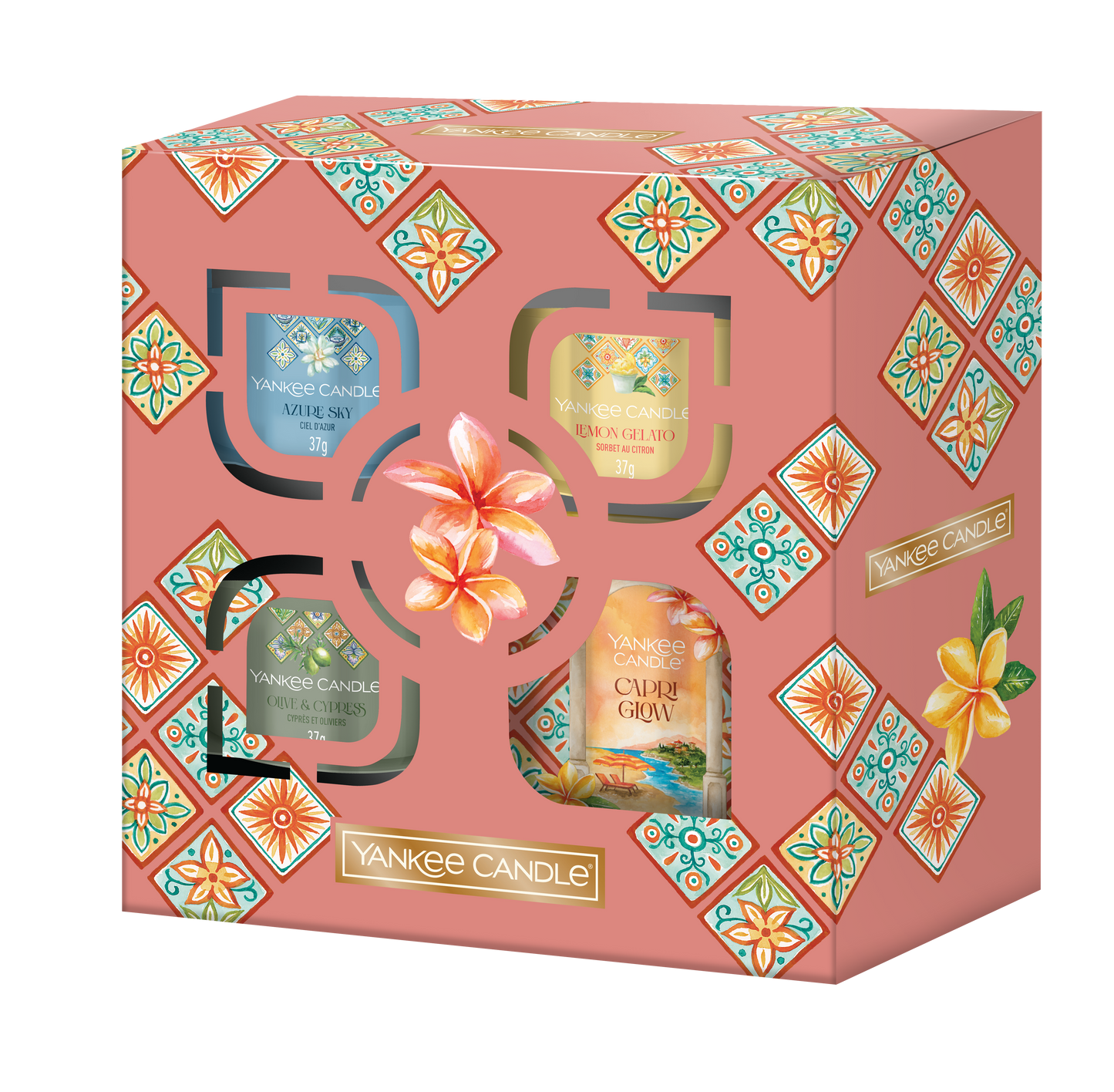 Confezione regalo 1 tumbler piccolo e 3 candele mini